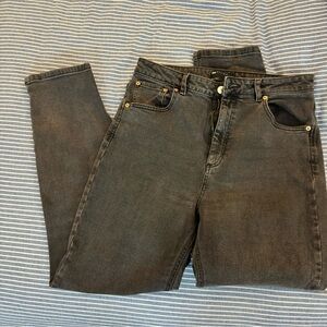 ASOS Straight Leg Faded Black Jeans